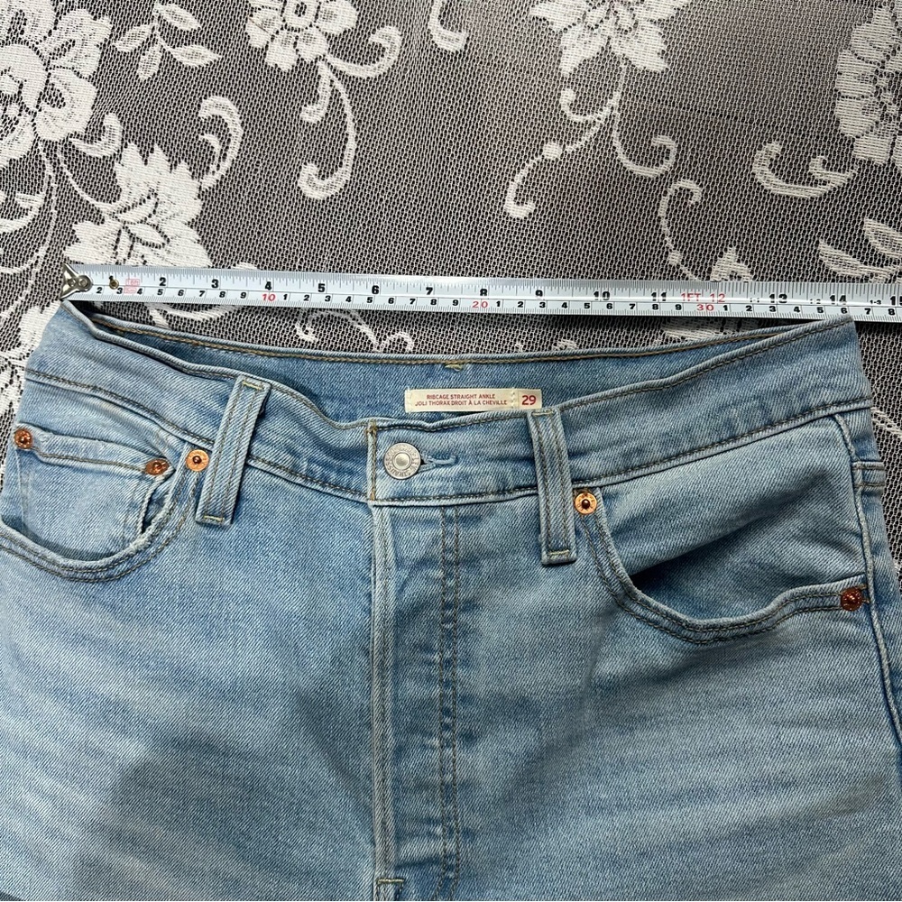 Levis Ribcage Straight Ankle Jeans in  Blue Sz 29 - Picture 8 of 13